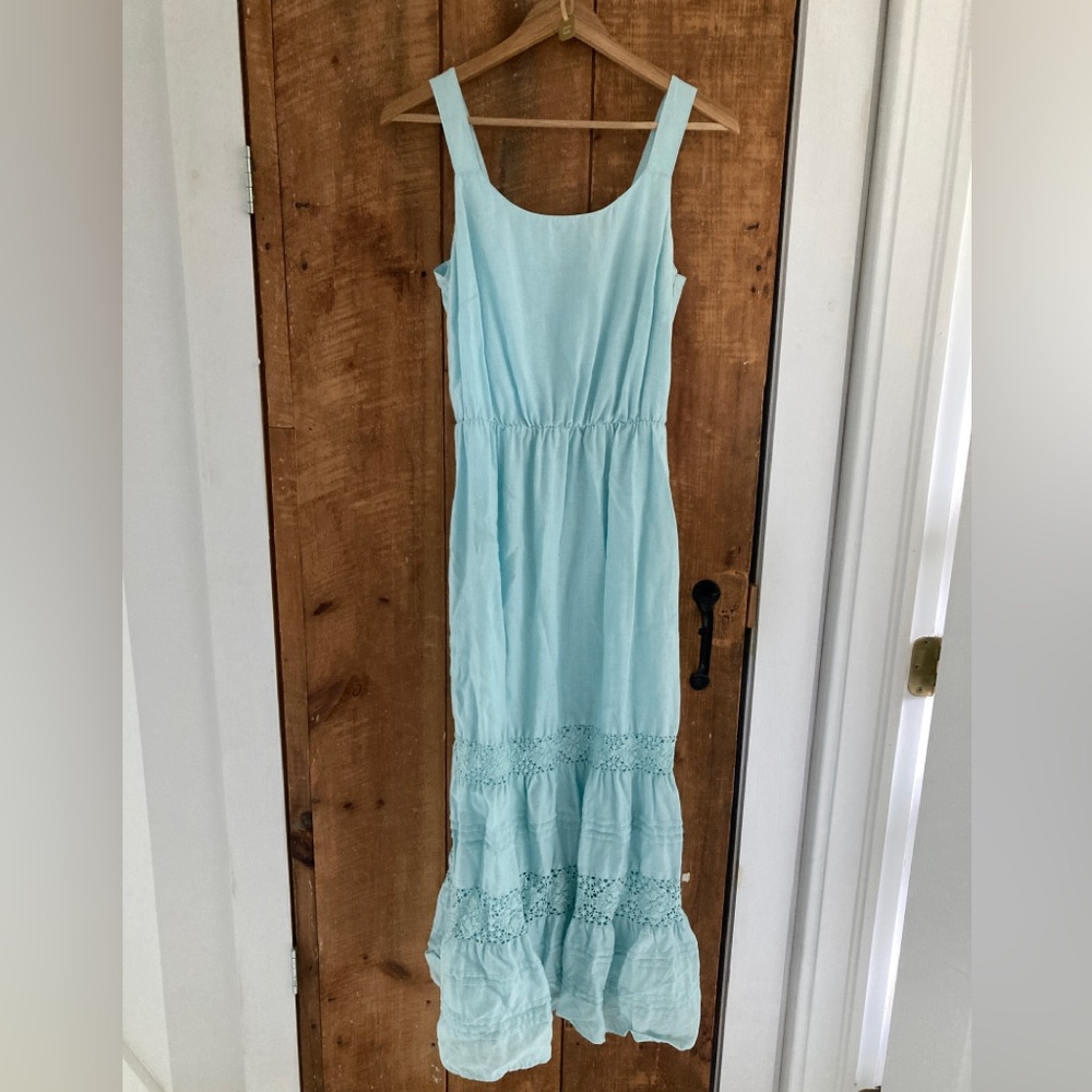 J Jill like new linen summer dress crochet size xs
